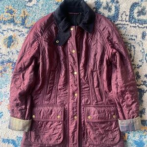 Barbour Beadnell Fleece Lined Jacket - Aubergine/Black